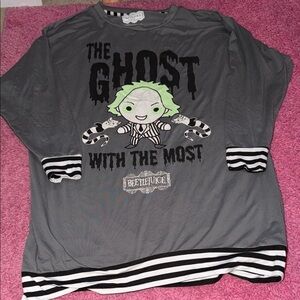 Beetlejuice Graphic Gray Women's Long Sleeve Sweatshirt